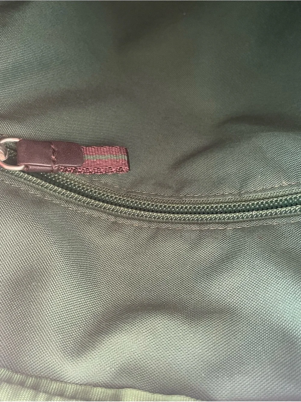 Lacoste Vintage Men's Olive Brown Nylon Canvas Messenger Crossbody Bag unisex